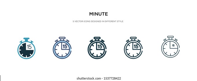 minute icon in different style vector illustration. two colored and black minute vector icons designed in filled, outline, line and stroke style can be used for web, mobile, ui