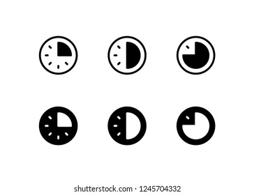 Minute Icon Logo Vector Symbol. Quarter Icon