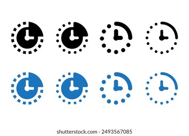 Minute Icon Logo Vector Symbol. Quarter Icon on white background.
