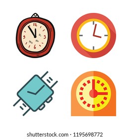 minute icon set. vector set about timer, clock and wristwatch icons set.