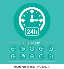 Minute icon stock vector illustration. Flat design.