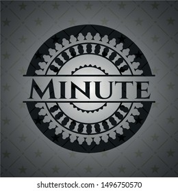 Minute realistic dark emblem. Vector Illustration. Detailed.