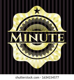 Minute shiny badge. Vector Illustration. Detailed.