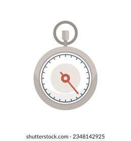 Minute stopwatch icon flat vector. Watch timer. Stop clock isolated