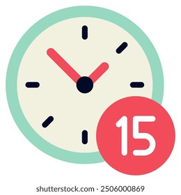 Minute Time and Date icon illustration