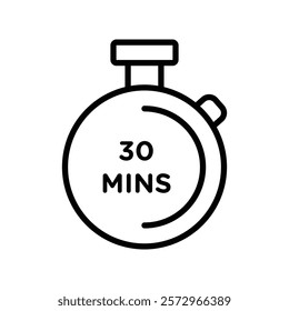 Minute timer icon simple vector symbol