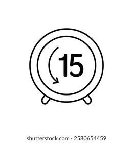 Minute timer icon Vector logo set flat