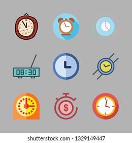 minute vector icon set