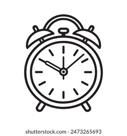 Minutes Analog Clock Icon white background.