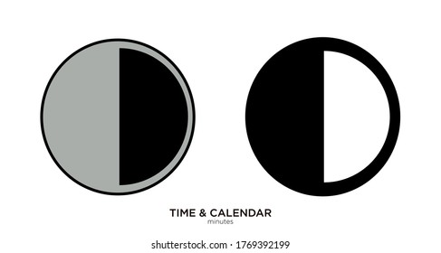 Minutes vector illustration lineal color and filled design