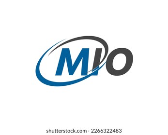 MIO letter creative modern elegant swoosh logo design