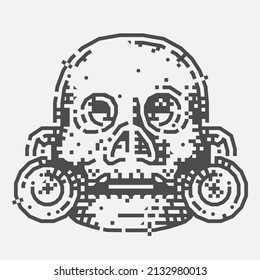 Miquiztli related vector symbol, icon.