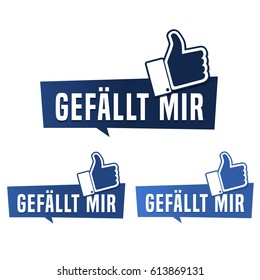 Gefällt mir Button - Thumb Up Button