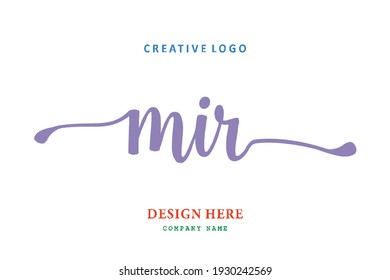 MIR lettering logo is simple, easy to understand and authoritative