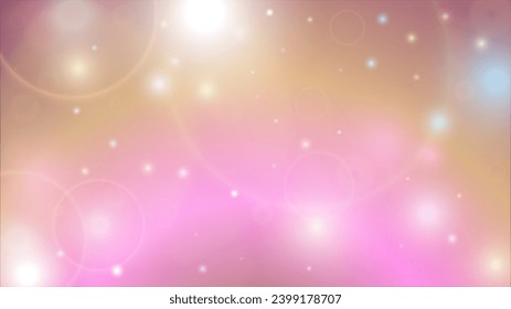Miracle Abstract Defocused Light Spot Background Design. Christmas snowfall Vector Horizontal Illustration. Cosmic Print. Glitter confetti. Good for Banners, Posters, Covers, Flyers, Cards.