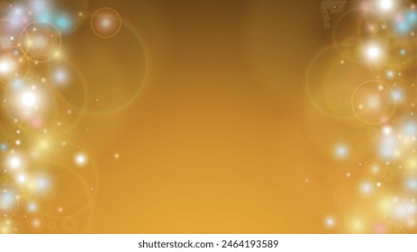 Miracle Abstract Defocused Light Spot Background Design. Christmas snowfall Vector Horizontal Illustration. Cosmic Print. Glitter confetti. Good for Banners, Posters, Covers, Flyers, Cards.
