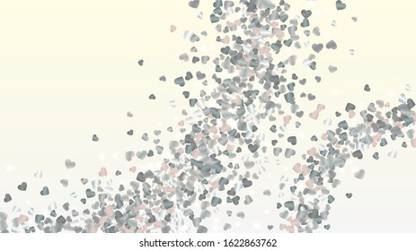 Miracle Background with Confetti of Glitter Particles. St. Valentine Day. Celebration pattern. Light Spots. Explosion of Confetti. Glitter Vector Illustration. Design for Template.