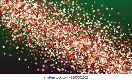 Miracle Background with Confetti of Glitter Particles. Sparkle Lights Texture. Disco pattern. Light Spots. Star Dust. Explosion of Confetti. Design for Cover.