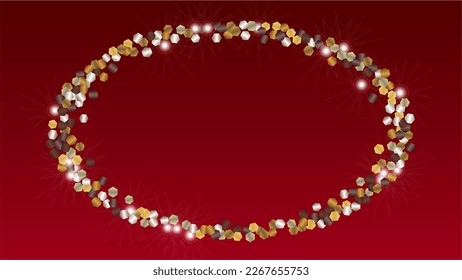 Miracle Background with Confetti of Glitter Particles. Sparkle Lights Texture. Celebration pattern. Light Spots. Star Dust. Explosion of Confetti. Design for Invitation.
