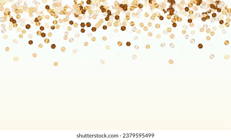 Wunderschöner Hintergrund mit Confetti von Glitter-Teilchen. Frische Lichter Textur. Altersmuster. Lichtpunkte. Sternstaub. Explosion von Confetti. Design für Vorlage.