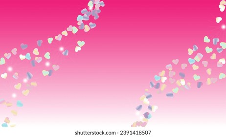 Miracle Background with Confetti of Glitter Particles. St. Valentine Day. Party pattern. Light Spots. Explosion of Confetti. Glitter Vector Illustration. Design for Card.