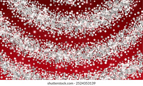 Miracle Background with Confetti of Glitter Particles. Sparkle Lights Texture. Christmas pattern. Light Spots. Star Dust. Explosion of Confetti. Design for Card.