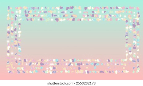 Miracle Background with Confetti of Glitter Particles. St. Valentine Day. Birthday pattern. Light Spots. Explosion of Confetti. Glitter Vector Illustration. Design for Advertisement.