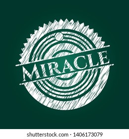 Miracle with chalkboard texture. Vector Illustration. Detailed.