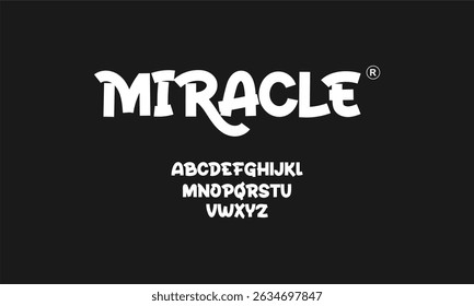 Miracle Font - A playful, bubbly font with rounded edges and a cheerful design. Perfect for fun, vibrant projects like logos, posters, and branding.