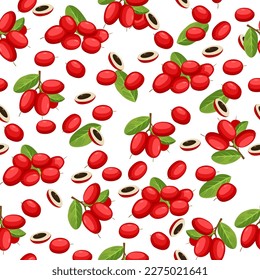 Miracle fruits seamless pattern background, vector illustration.