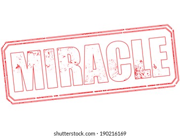 miracle grunge stamp with on vector illustration