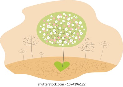 Miracle of healing love make bloom and brings spring and life brings life to the desert
