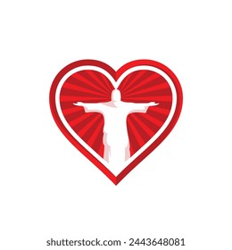 Logotipo del milagro con el concepto del amor