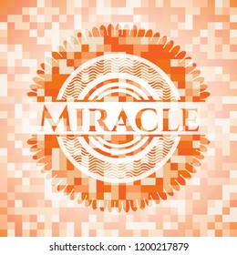 Miracle orange mosaic emblem