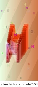 miracle over several case, magical Alphabet H at template
