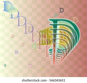 miracle in several D Alphabet, intelligent adornment around gradation