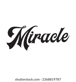 miracle text on white background.