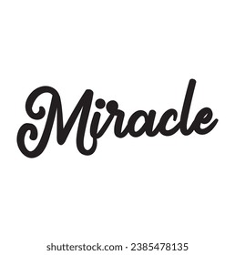 miracle text on white background.
