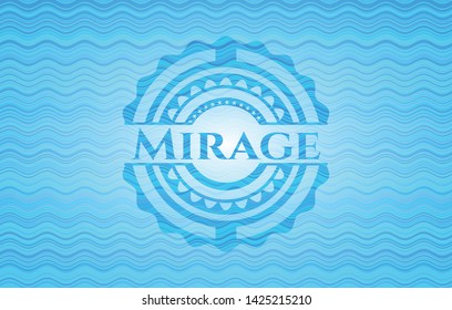 Mirage water badge background. Vector Illustration. Detailed.