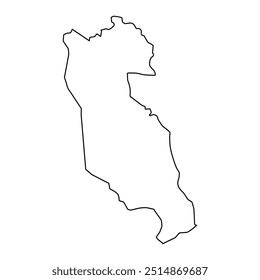 Mirpur Khas district map, administrative division of Pakistan. Vector illustration.