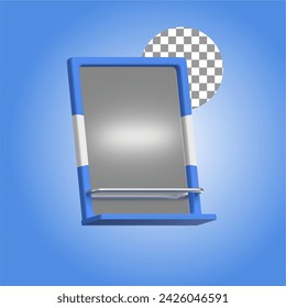 Espejo en ilustración 3d del tema Baño