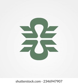 mirror abstract logo vector design suitable for a company or brand. full philosophy theme logo
