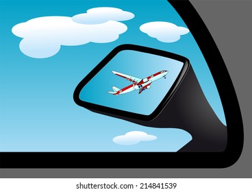 mirror and airplane