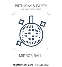 mirror ball icon. high quality line mirror ball icon on white background. from birthday party collection flat trendy vector mirror ball symbol. use for web and mobile