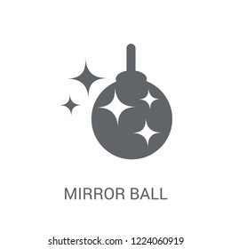 Mirror ball icon. Trendy Mirror ball logo concept on white background from Birthday party and wedding collection. Suitable for use on web apps, mobile apps and print media.