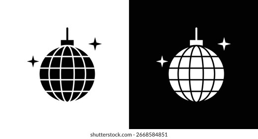 Mirror ball icon, vector flat icon. Flat illustration.