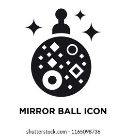 Mirror ball icon vector isolated on white background, Mirror ball transparent sign , celebration pictograms