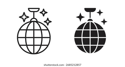 Icono de bola de espejo símbolo de signo de Vector