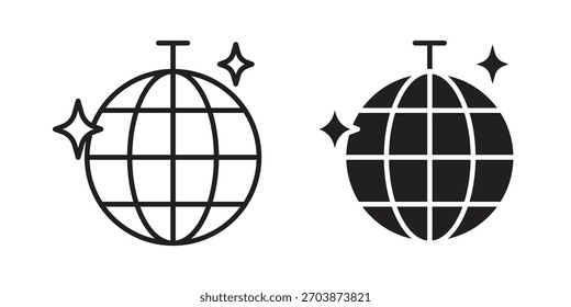 Mirror ball icon for web design, mobile apps