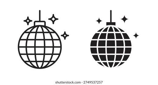 Mirror ball icons for templates, web design and infographics